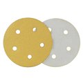 Superior Pads And Abrasives 120 Grit 5 Inch Diameter 5-Hole PSA Sanding Paper (Ceramic Aluminum Oxide), PK 25 SD557P